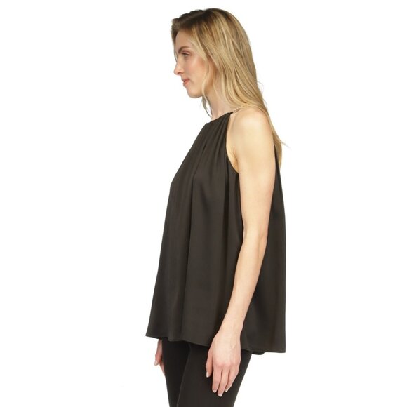 Michael Kors Women's Satin Chain Halter Top Black Size XL SALE $125 - Picture 3 of 4